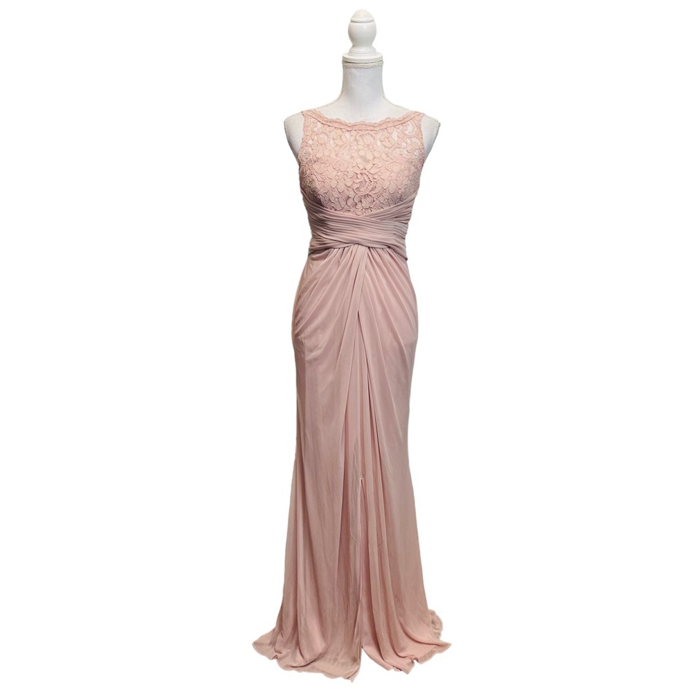 Sleeveless Cameo Old Rose Long Maxi Full Length Bridesmaid / Prom Gown